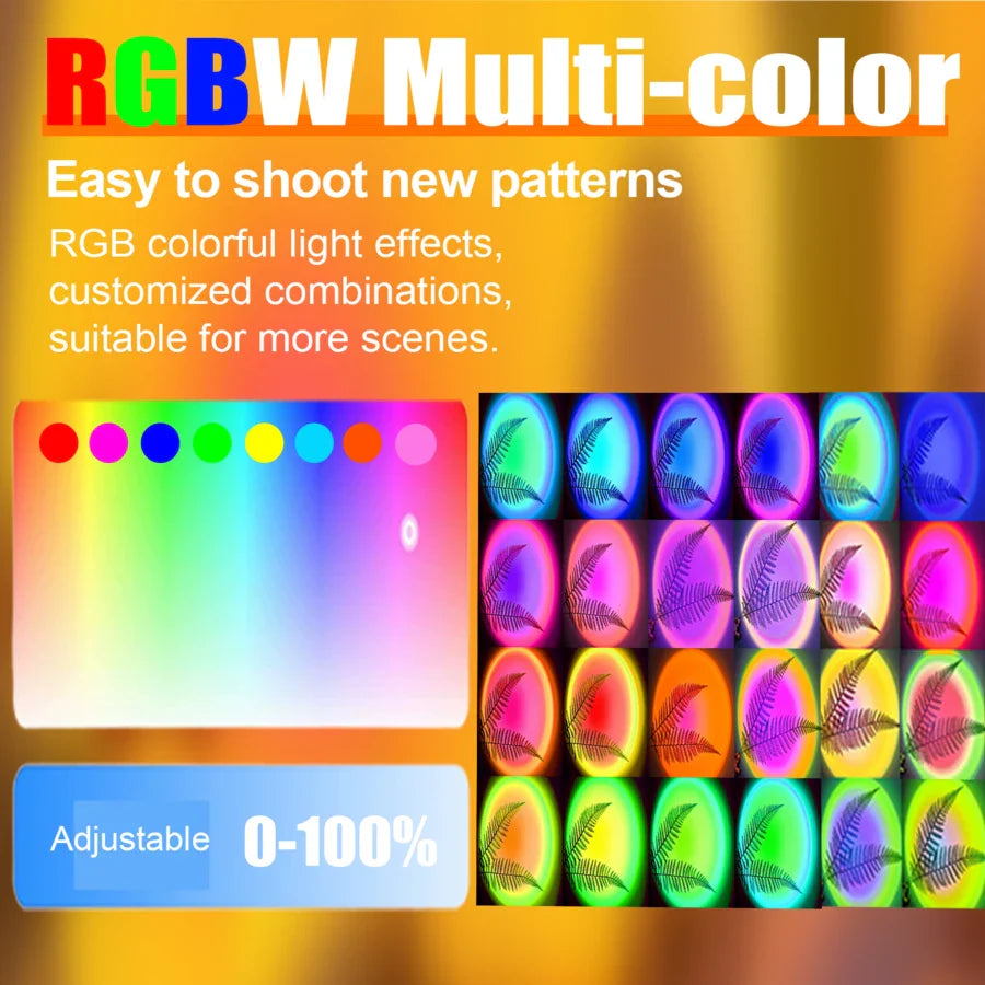 App Remote Control Sunset Lamp Projector LED Lights