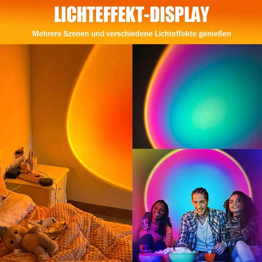 App Remote Control Sunset Lamp Projector LED Lights