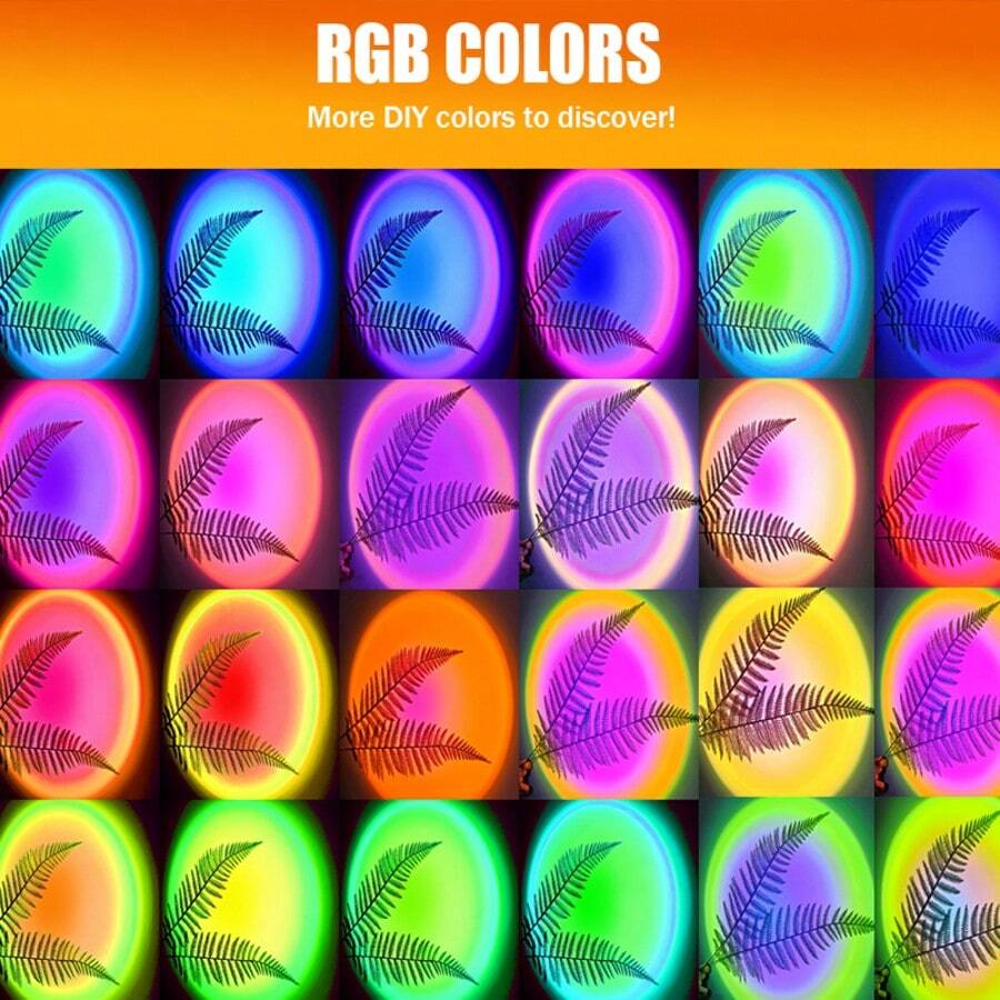 App Remote Control Sunset Lamp Projector LED Lights
