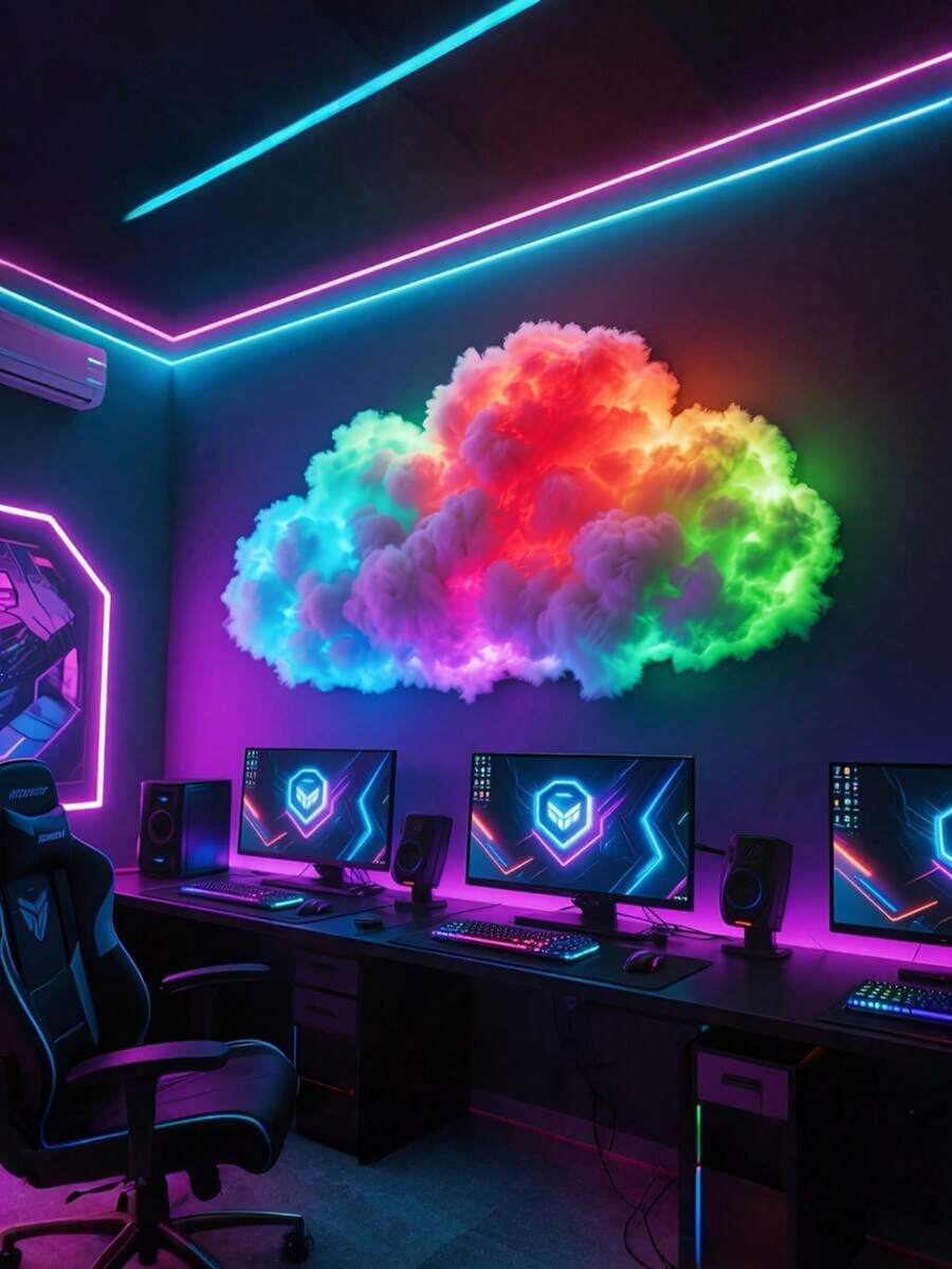 Wall Mounted Large Cloud Shaped Lamp