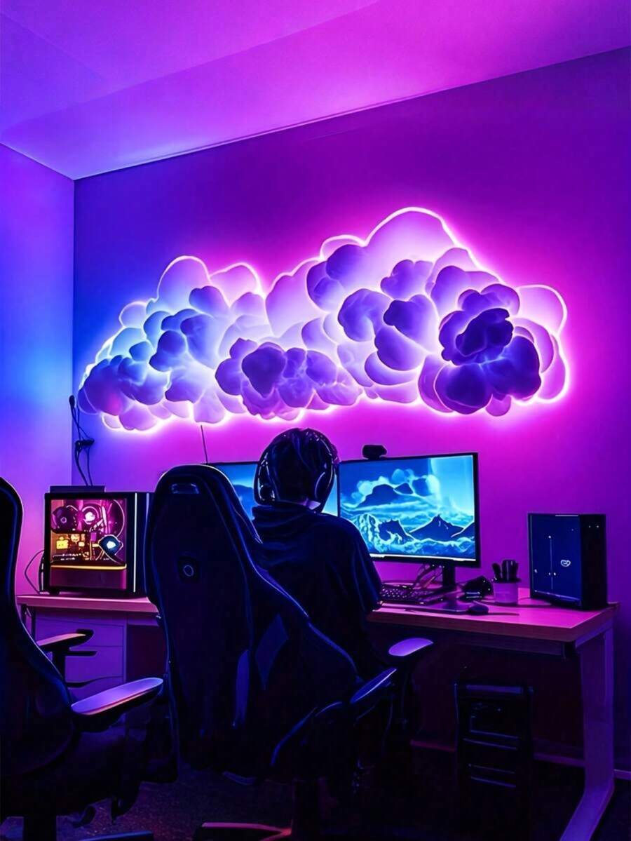 Wall Mounted Large Cloud Shaped Lamp
