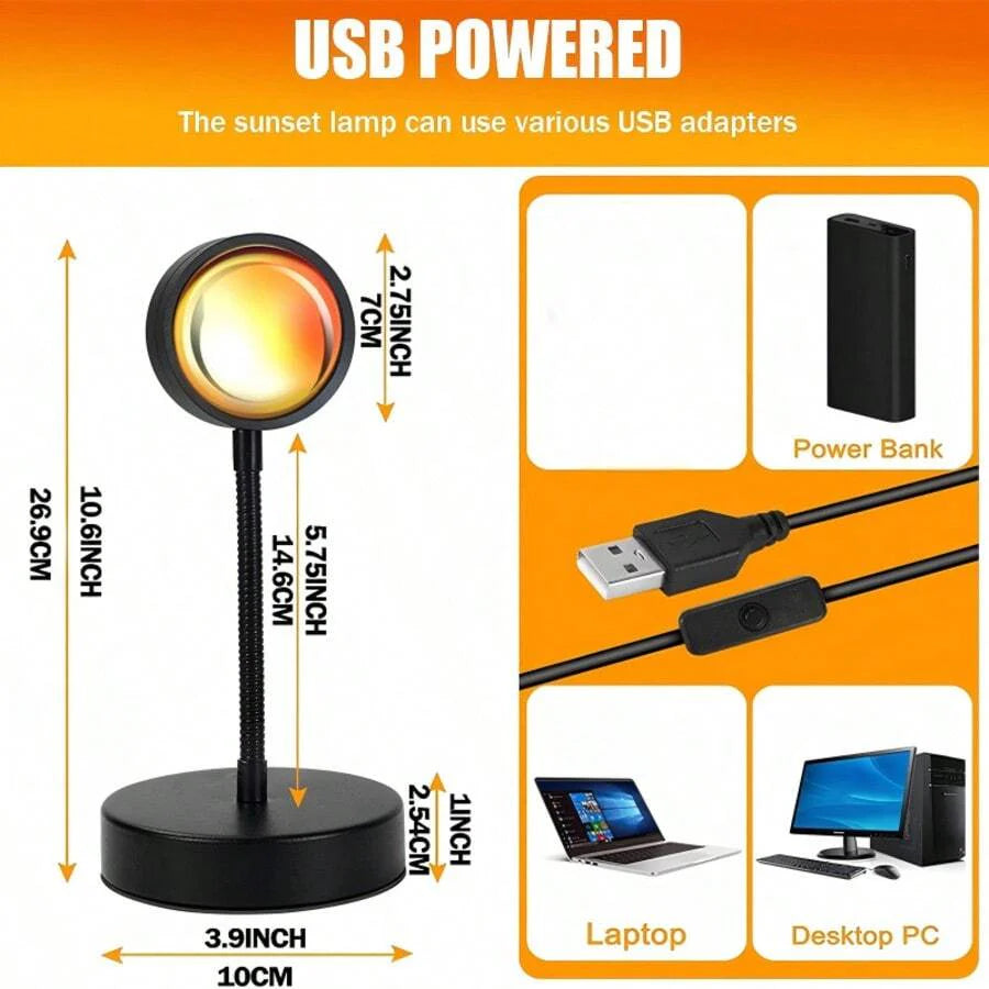 App Remote Control Sunset Lamp Projector LED Lights