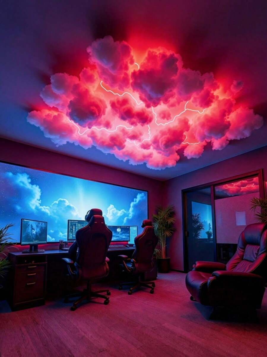 Wall Mounted Large Cloud Shaped Lamp