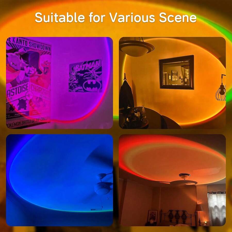 Multicolor Sunset Lamp with Remote & App Control