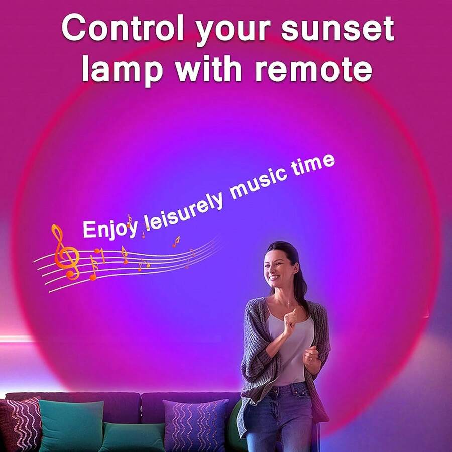 Multicolor Sunset Lamp with Remote & App Control