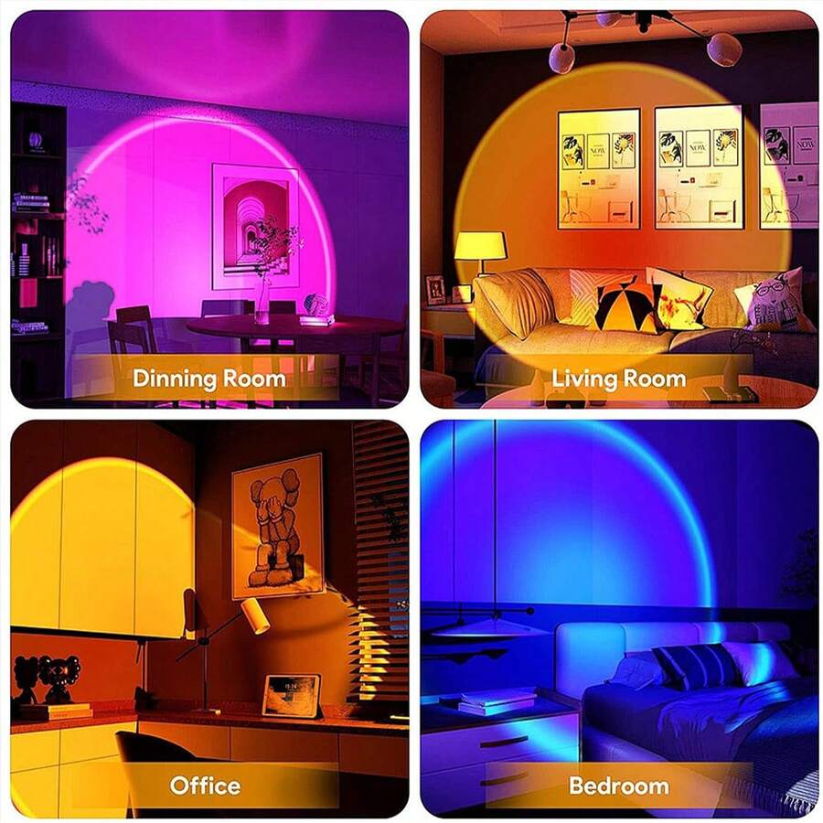 Multicolor Sunset Lamp with Remote & App Control