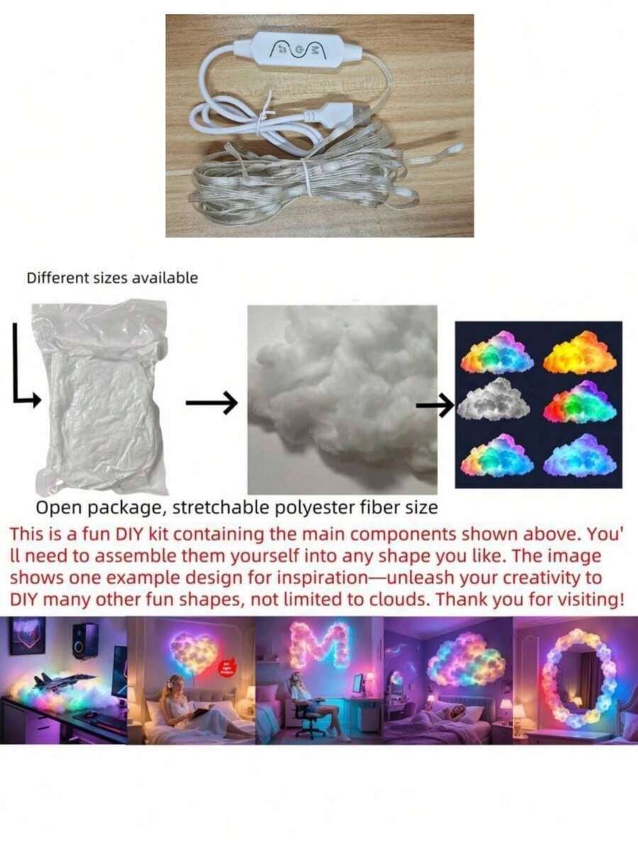 Wall Mounted Large Cloud Shaped Lamp