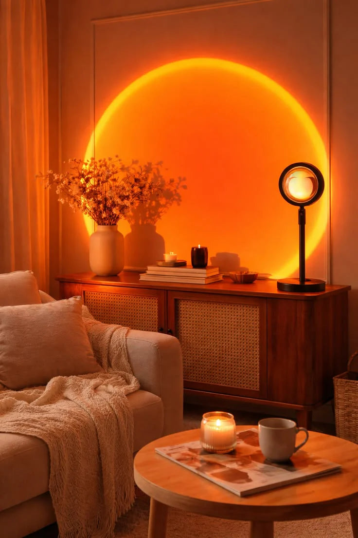 Multicolor Sunset Lamp with Remote & App Control