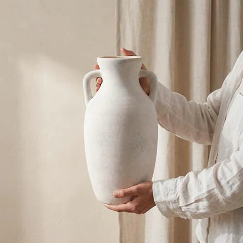 Ceramic Flower Vase with Handles