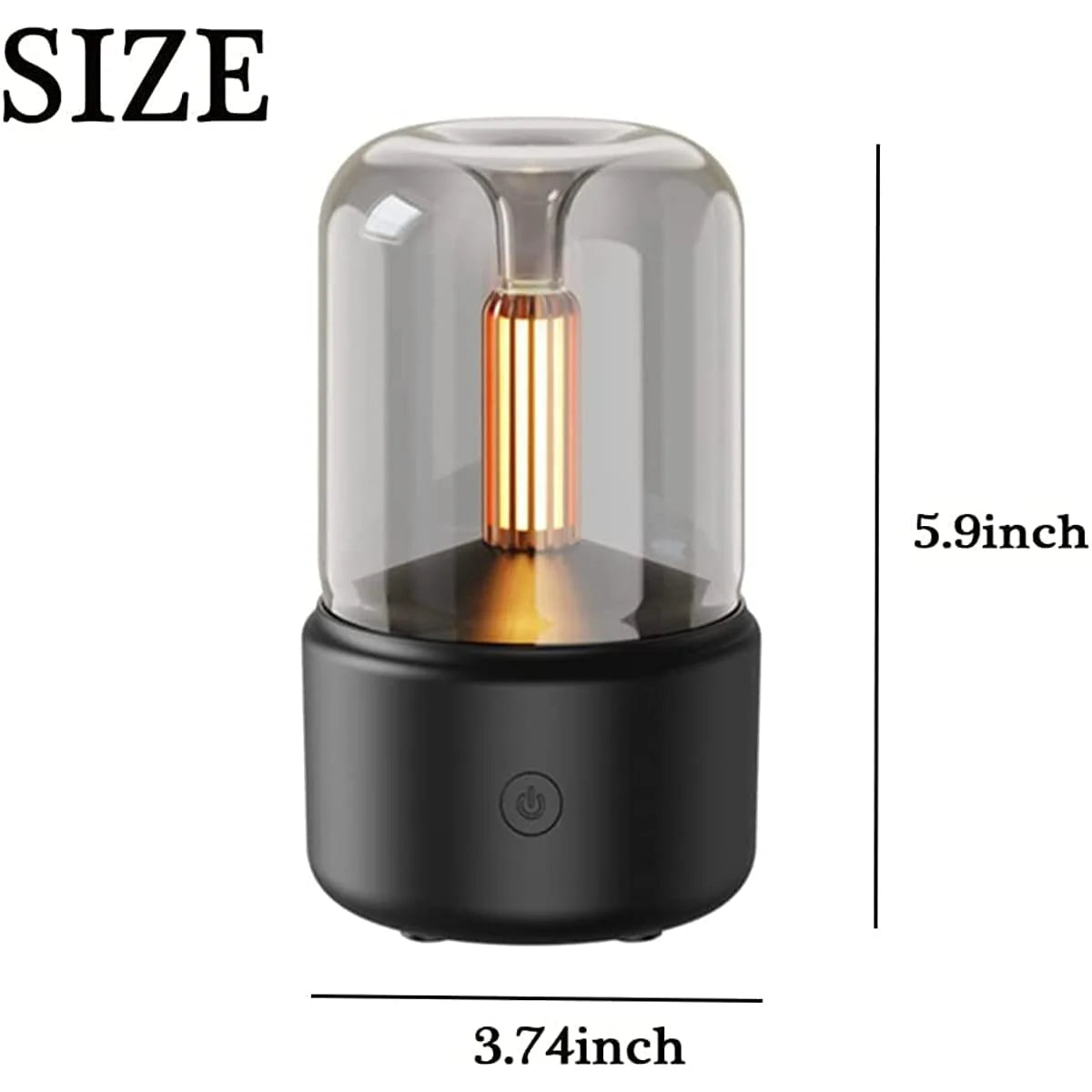 Candlelight Flame Air Diffuser – 120ML Ultrasonic Aroma Diffuser with LED Night Light