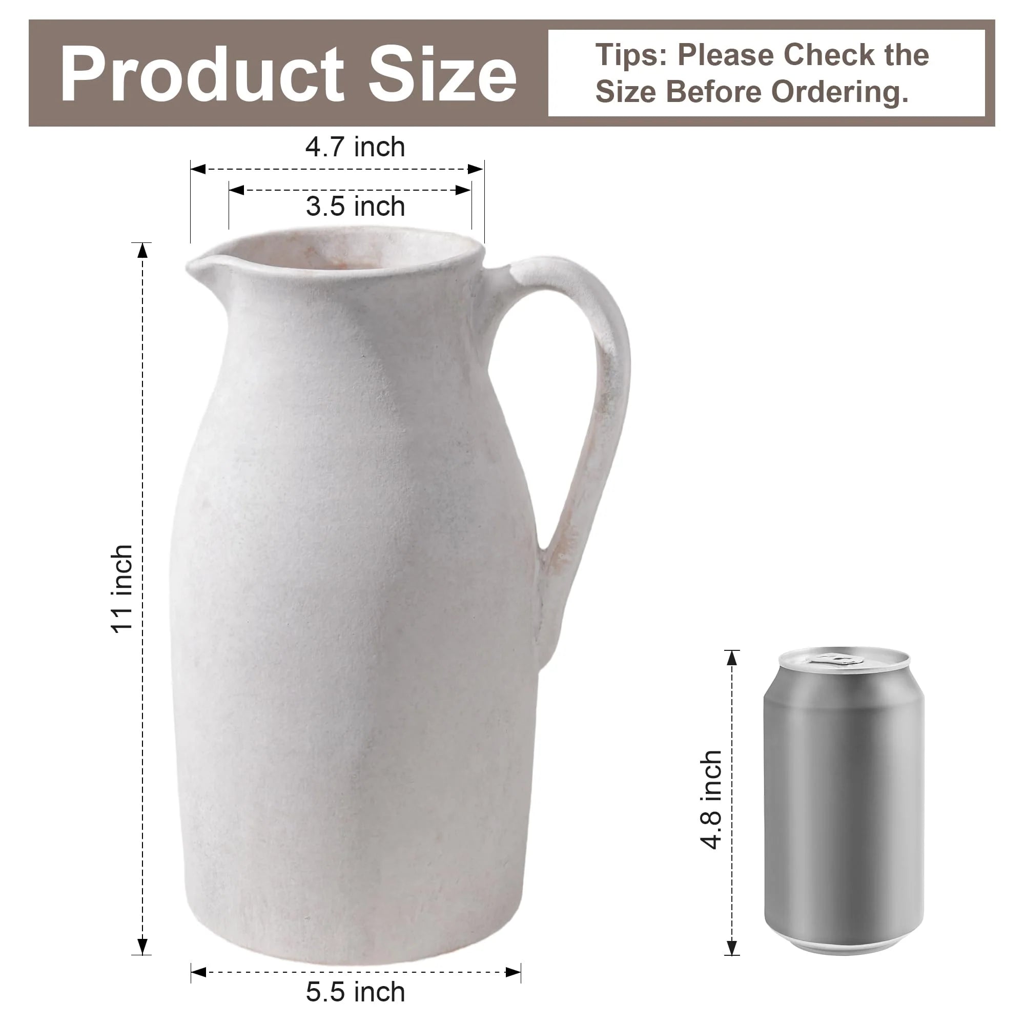 Ceramic Flower Vase with Handles