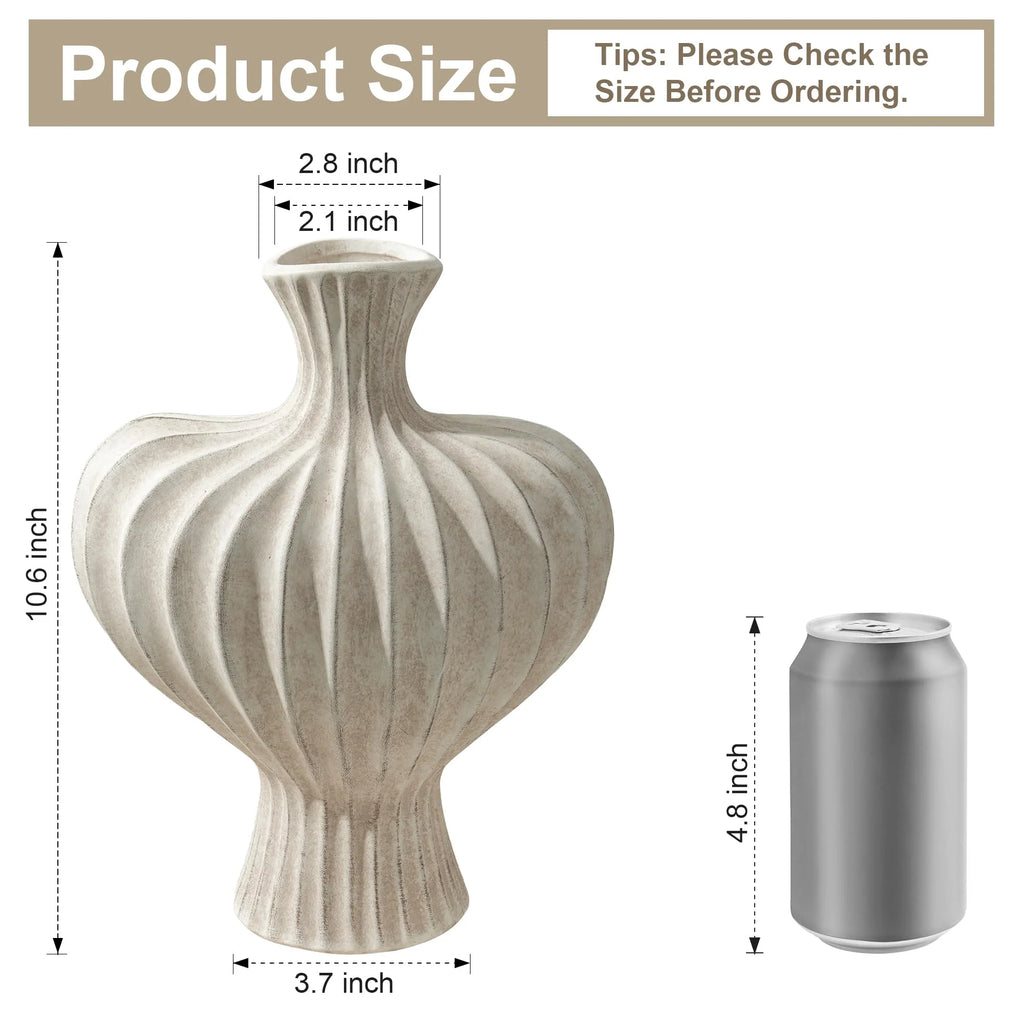 Ceramic Flower Vase with Handles