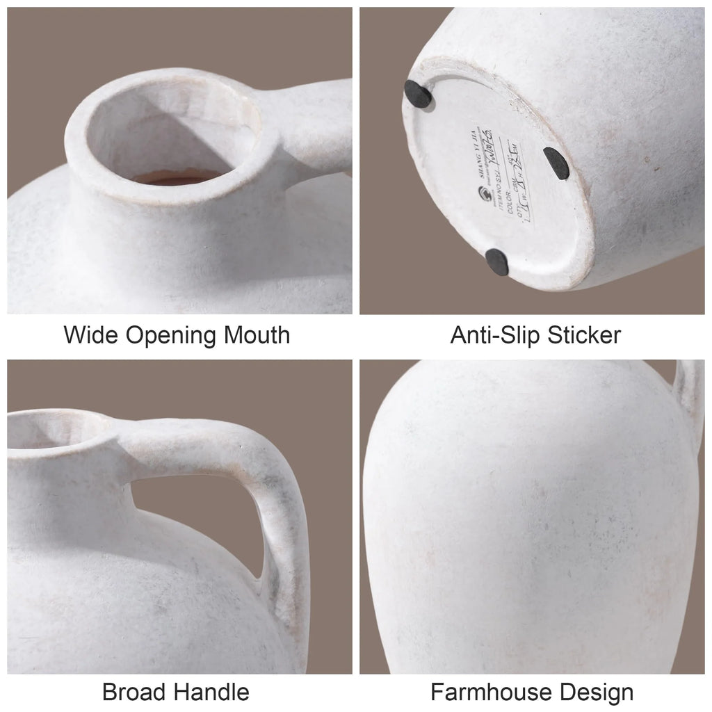 Ceramic Flower Vase with Handles