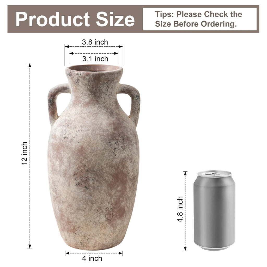 Ceramic Flower Vase with Handles