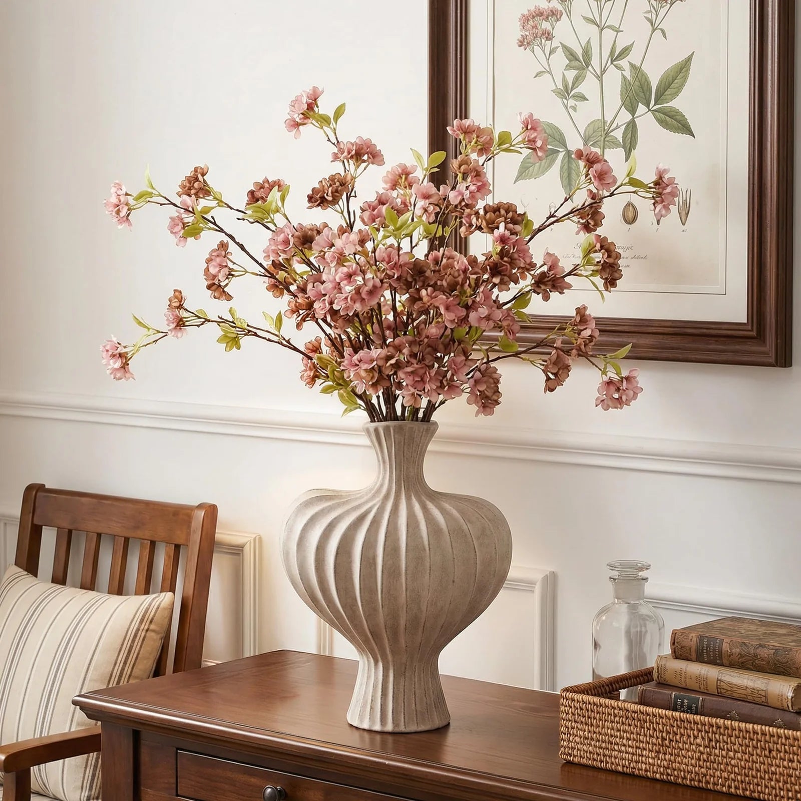 Ceramic Flower Vase with Handles