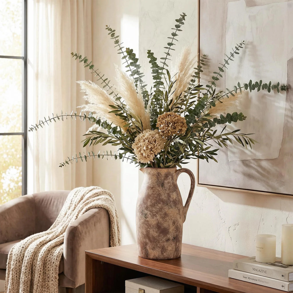 Ceramic Flower Vase with Handles