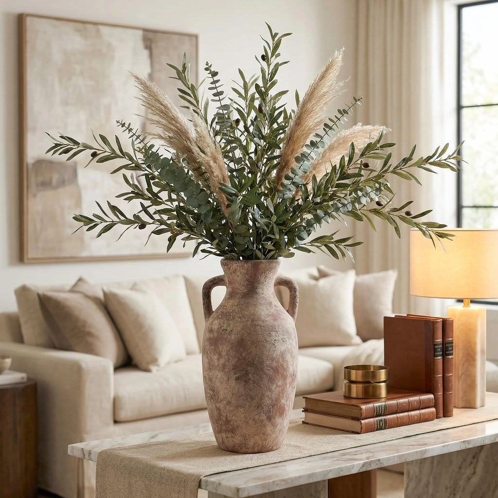 Ceramic Flower Vase with Handles