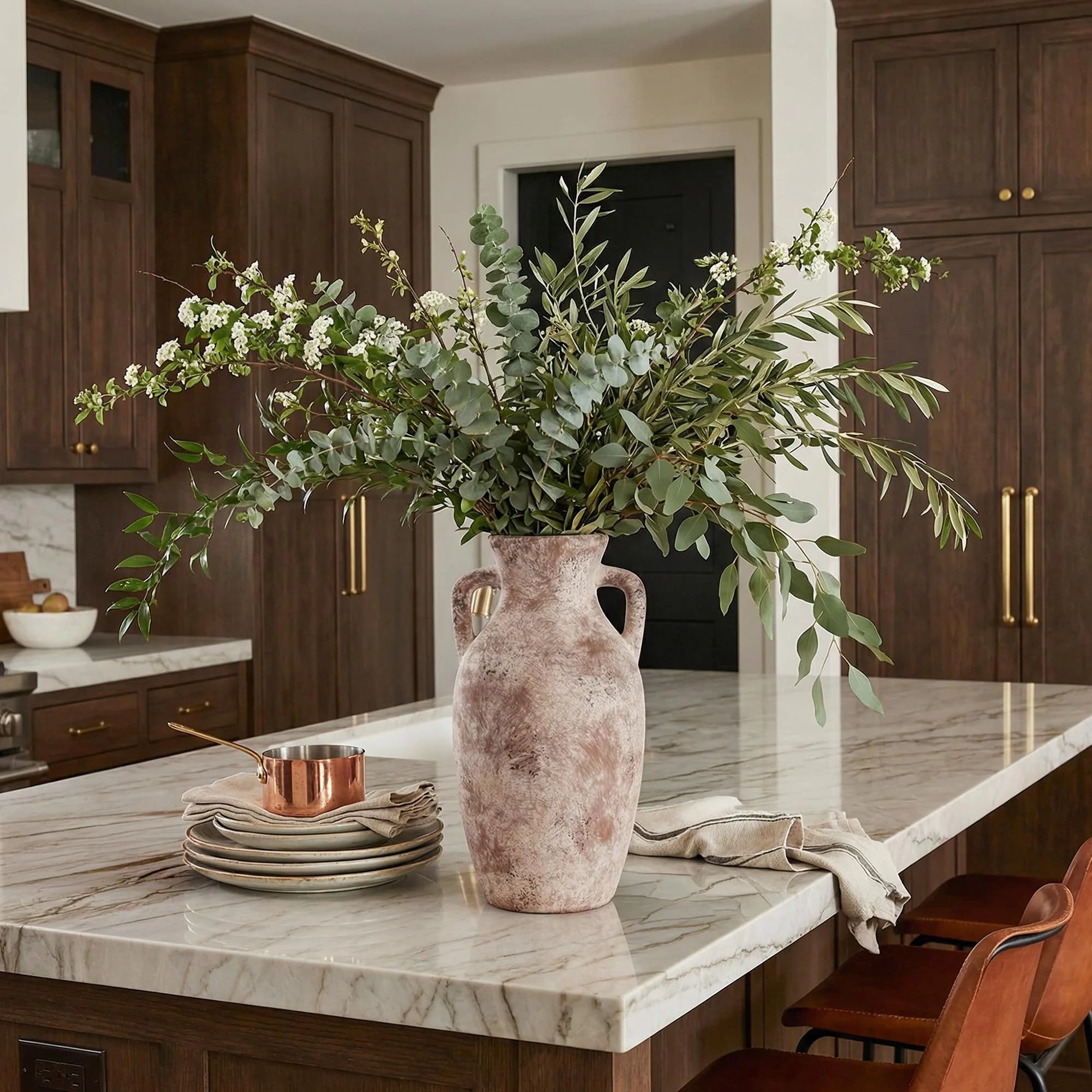 Ceramic Flower Vase with Handles