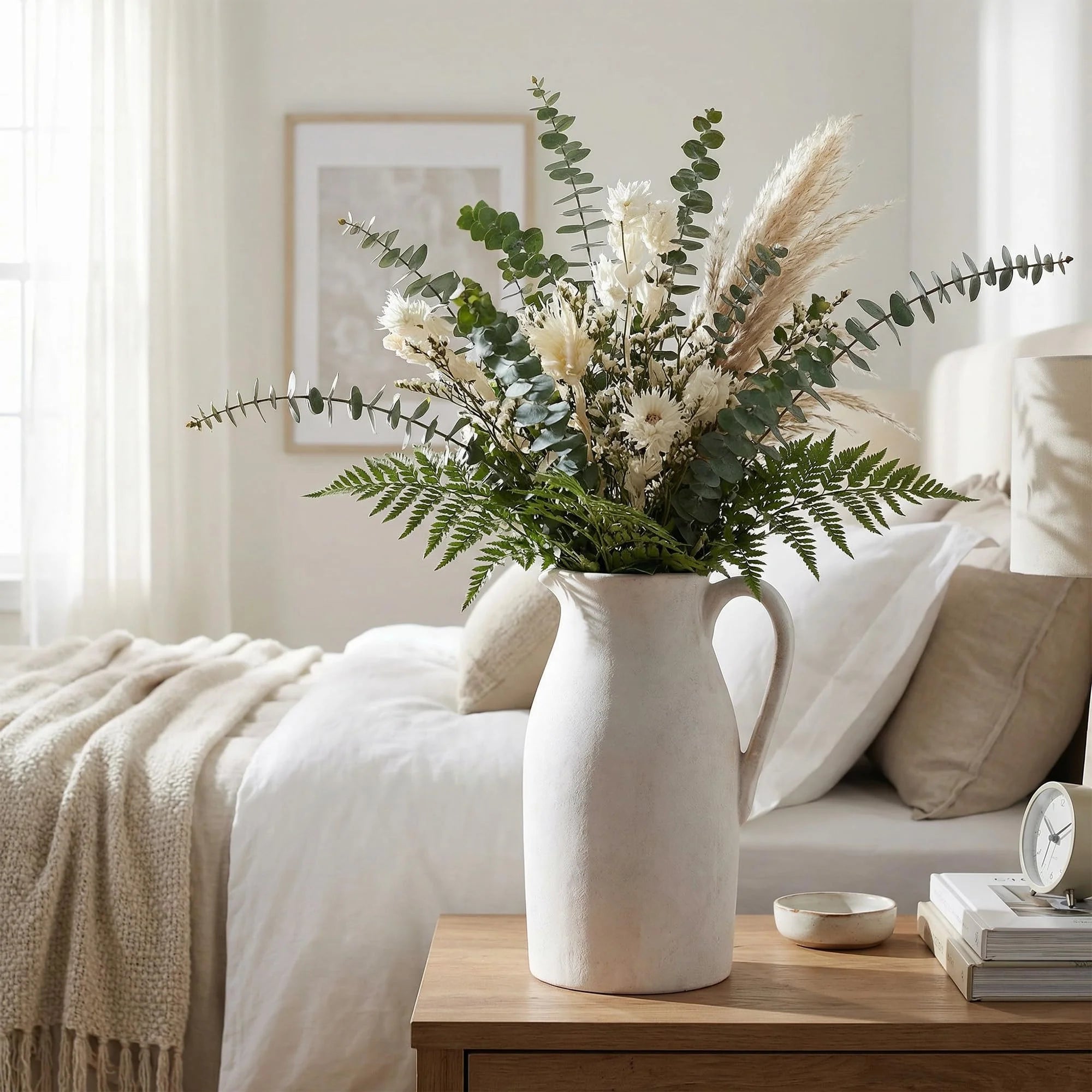 Ceramic Flower Vase with Handles