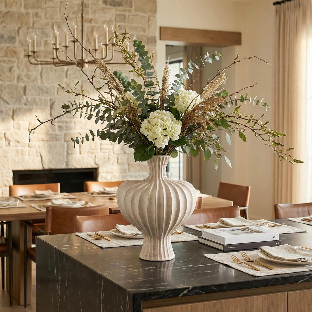 Ceramic Flower Vase with Handles